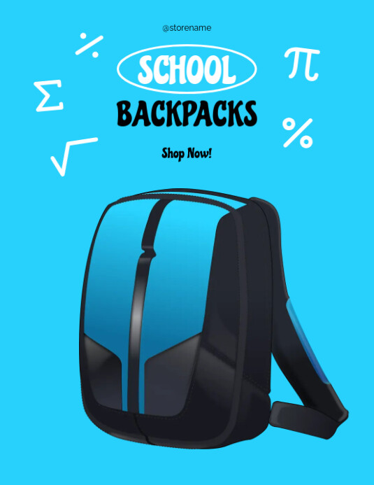 School Backpacks Flyer Template PosterMyWall School Backpacks Flyer Template PosterMyWall