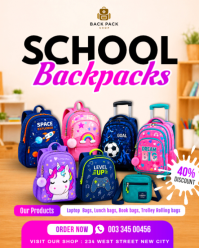 White Back to School Sale Instagram Portrait Template
