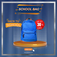 Blauw Back to School Sale Square Template