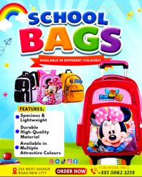 Turquesa School Bags Instagram Portrait Template
