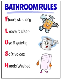 School Bathroom Rules Flyer (US Letter) template