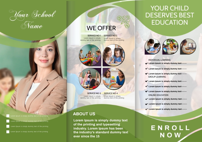 School Pamphlets Designs