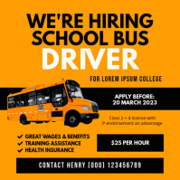 Bus Driver Advert Example Bus Driver Hiring Instagram Ad Template | PosterMyWall
