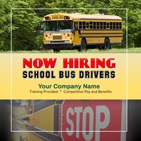 School Bus Drivers wanted Instagram template