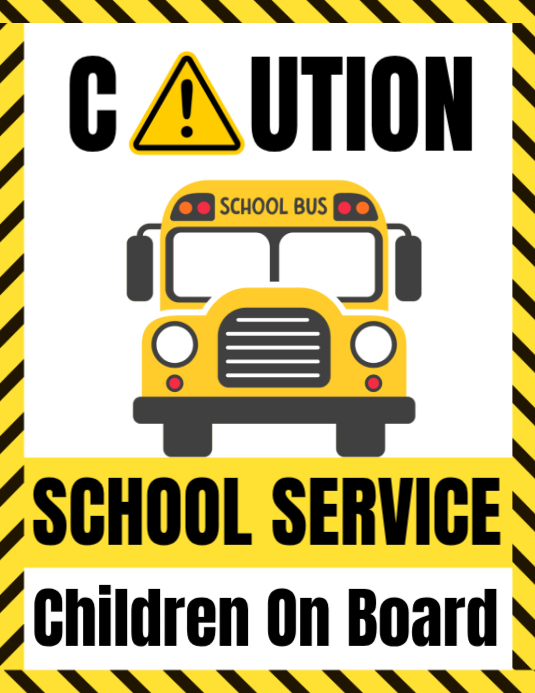Modèle School Bus Safety Signage | PosterMyWall