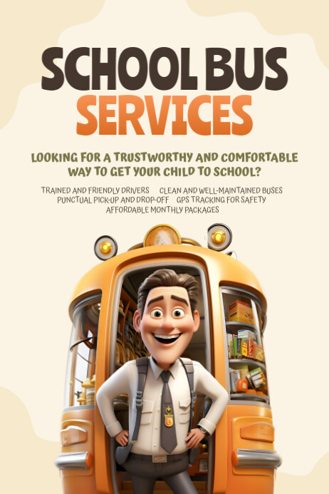 School Bus Posts School Bus Services Poster Template | PosterMyWall