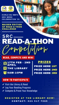 School Challenge Flyer Digital Display (9:16) template