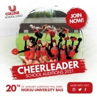 School Cheerleading Team Tryouts Instagram Vi template