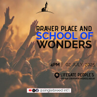 school church flyer Publicação no Instagram template
