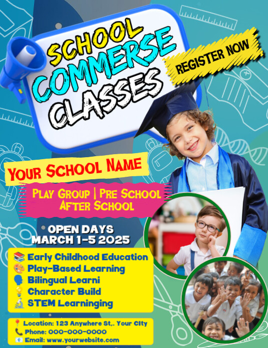 Introduction Class Flyer School Commers Classes Flyer Template | PosterMyWall