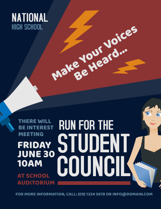 Student Council Flyer Template PosterMyWall Student Council Flyer Template PosterMyWall