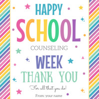 School Counseling Week Gift Tag, Printable Counselor Appreciation Week Treat Bag Tag Wpis na Instagrama template