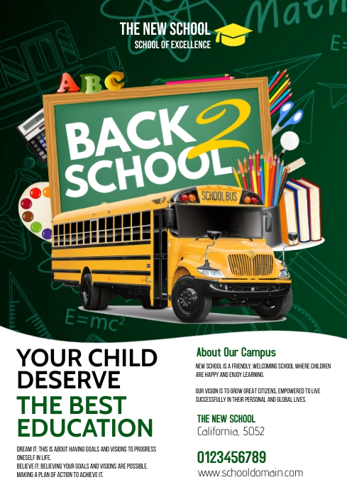 SCHOOL Template PosterMyWall