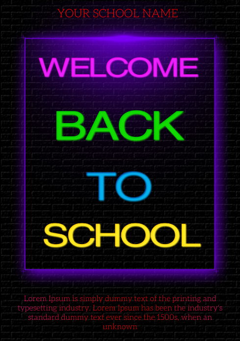 SCHOOL Template PosterMyWall