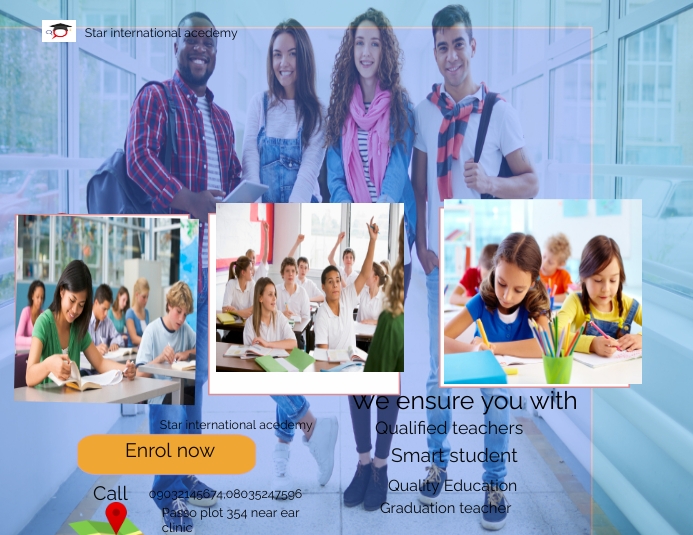 SCHOOL Folheto (US Letter) template