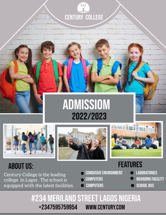School ใบปลิว (US Letter) template