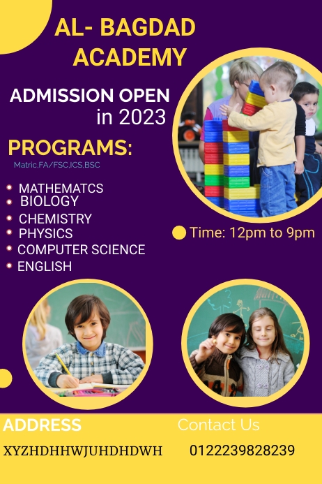 school Poster template