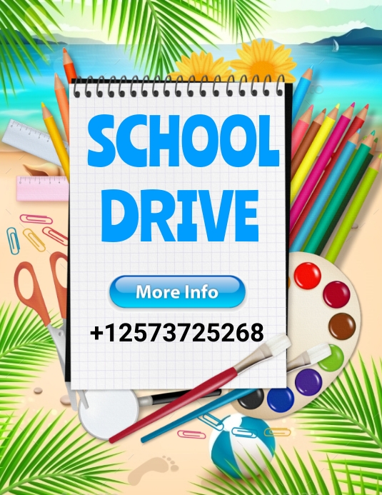 School drive flyer Template PosterMyWall