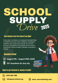 School drive supplies 2025 A5 template