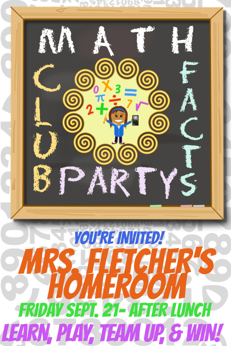 School Education Math Club Study Group Team Learning Fun Template ...