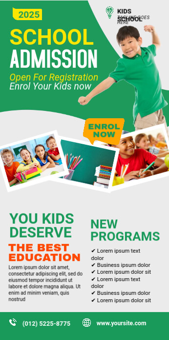 School Education Roll UpBanner template