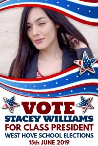 School Election Candidate Video Template Poster