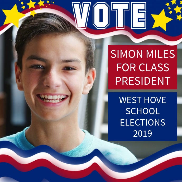 School Election Candidate Video Template PosterMyWall