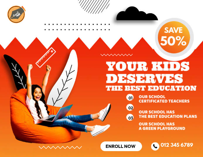 Modèle School Enrollment Promotion | PosterMyWall