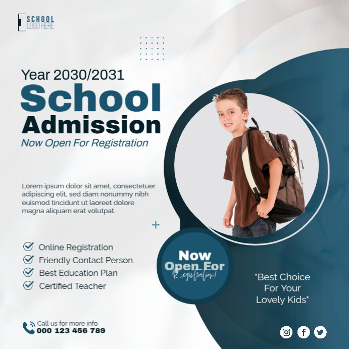 School Enrolment Ads Template | PosterMyWall