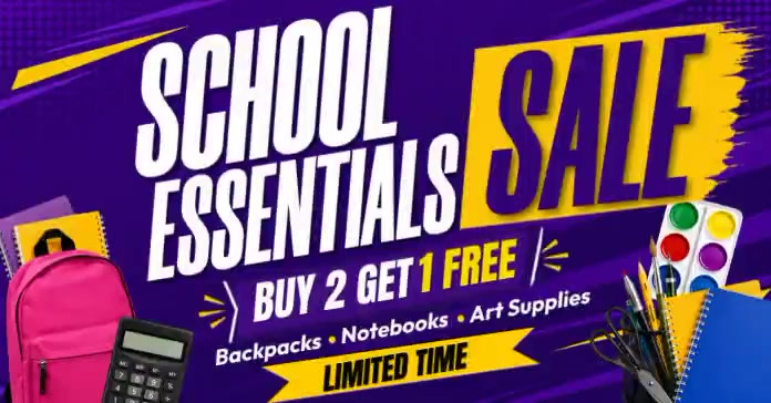 School Essentials Sale Template | PosterMyWall