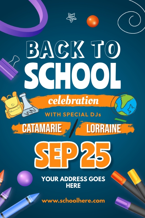 School Event Plakat template