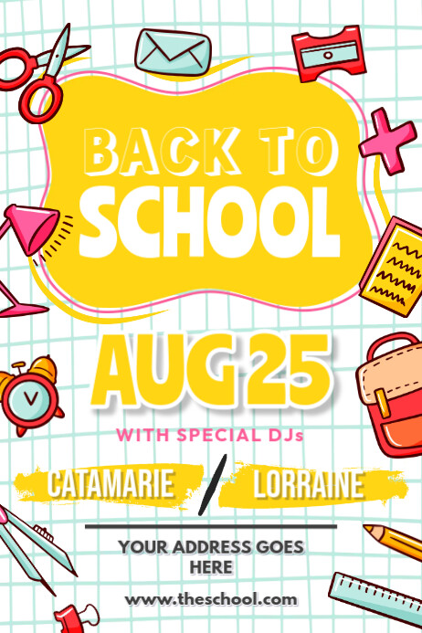 Example Of School Poster School Event Party Design Template | PosterMyWall