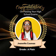 School exams congratulations poster template