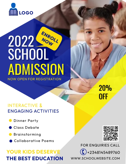 SCHOOL FLYER (19) Ulotka (US Letter) template