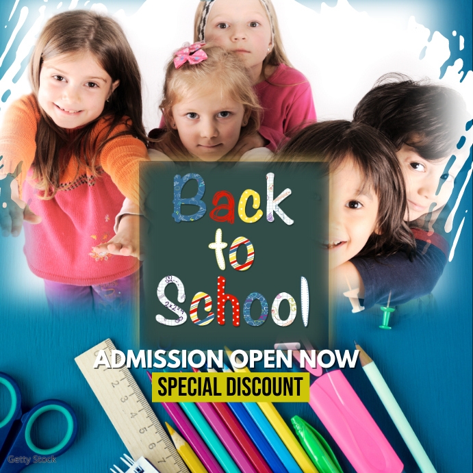 school flyer Instagram Plasing template