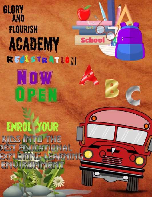 School flyer template