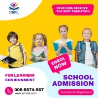school flyer template Square (1:1)
