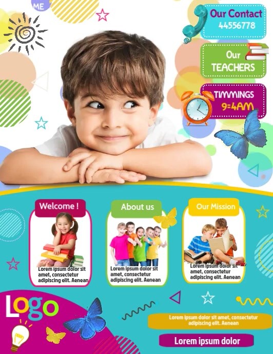 school flyers,scouts,school admissions template