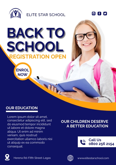 Flyer For Class School flyers Template | PosterMyWall