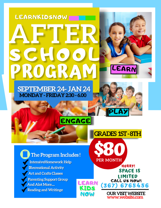 School Program Flyer Sample SCHOOL FLYERS Template | PosterMyWall