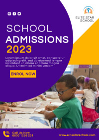 Blå School Admissions A6 Template