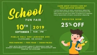 School Fun Book Fair Banner Design Facebook Cover Video (16:9) template
