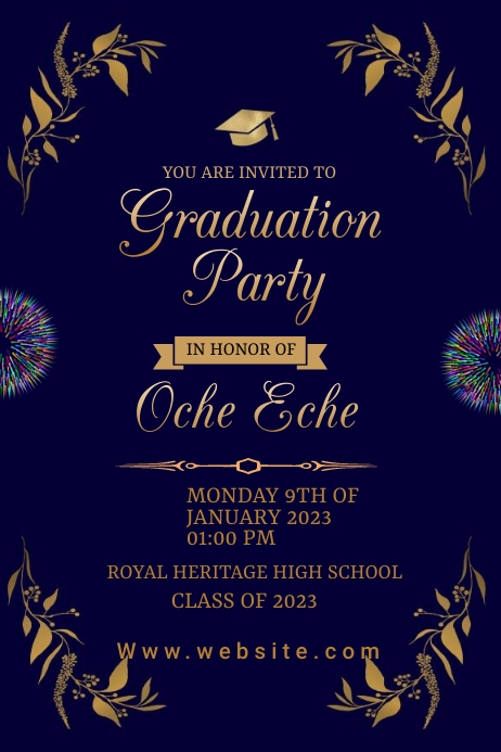 School graduation party flyer Template | PosterMyWall