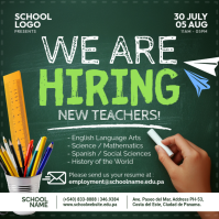 School Hiring Teachers Ad Post Template Instagram 帖子