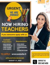 School Hiring Teachers Template Flyer (US Letter)