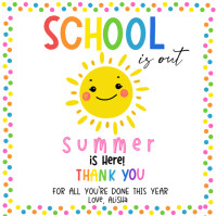 School is out Summer is here tag Instagram-bericht template