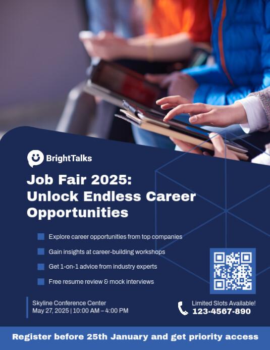 School Job Fair Flyer Pamflet (VSA Brief) template