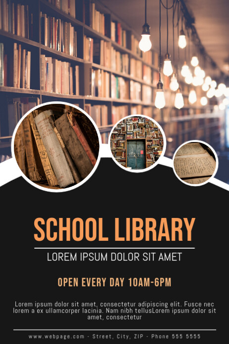 School Library Flyer Design Template | PosterMyWall