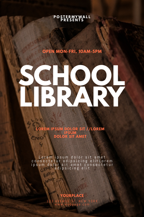 Copy of School Library Flyer Design Template | PosterMyWall