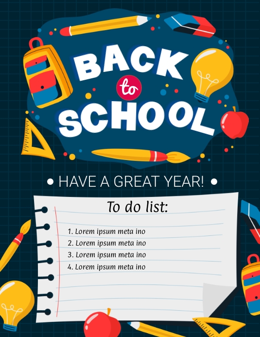 School List Example School List Flyer Template | PosterMyWall